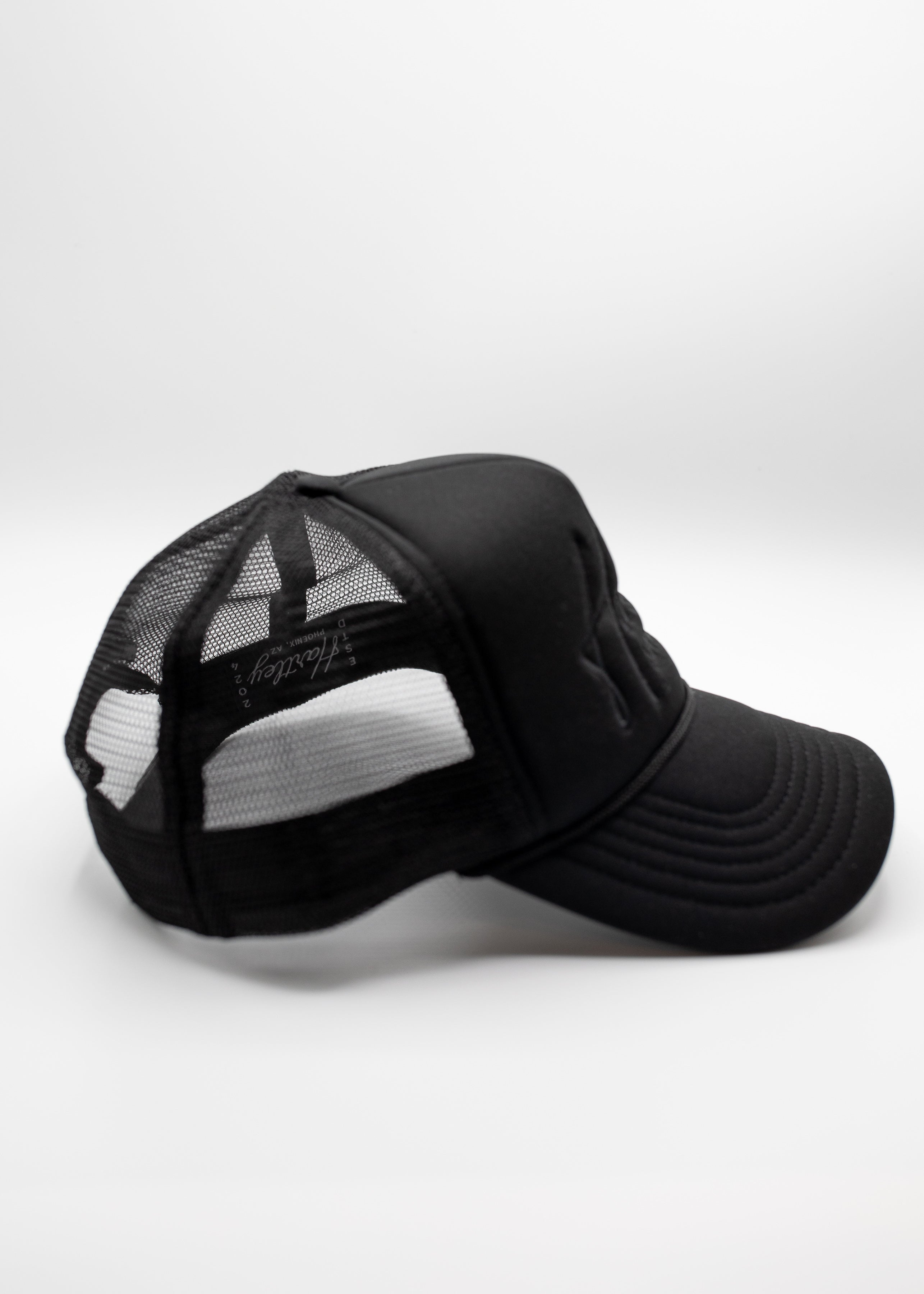 Black on Black | Stitched Foam Trucker