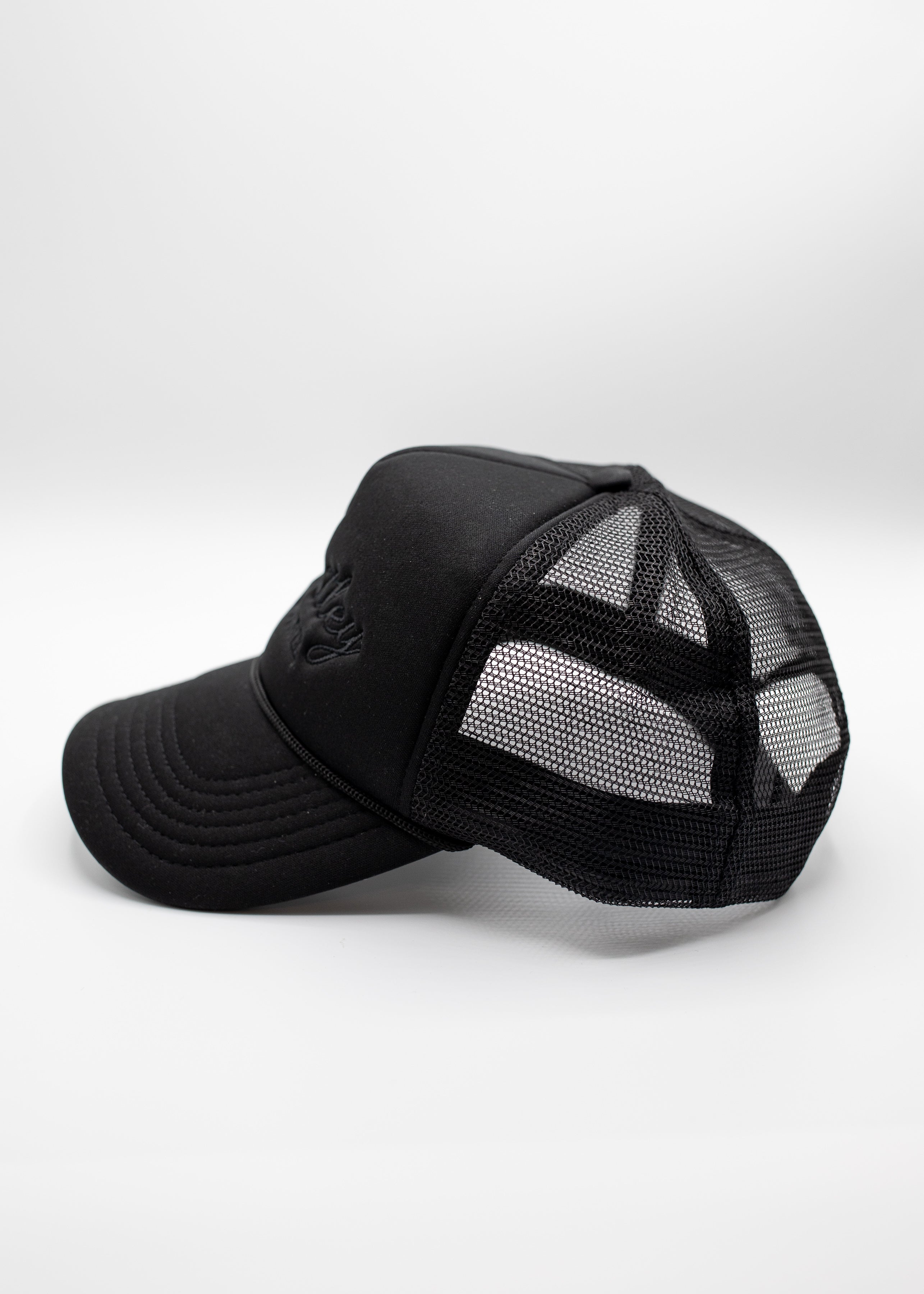 Black on Black | Stitched Foam Trucker